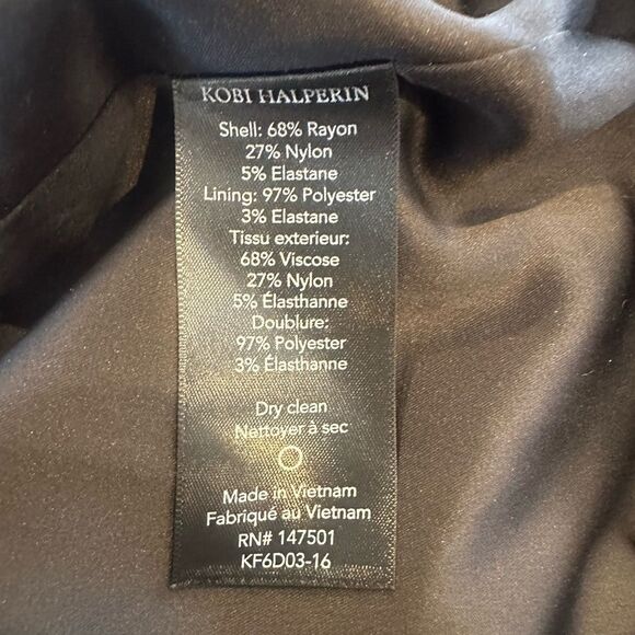 Kobi Halperin Black Loren Lace Trim Fit Flare Sleeveless Dress Size 10 - Picture 7 of 7